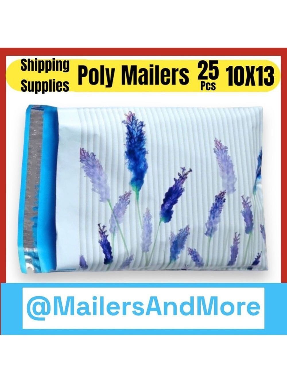 25 10X13 Poly Mailers Lavender Flowers Shipping Envelopes Bags PRICE IS FIRM - Picture 5 of 11